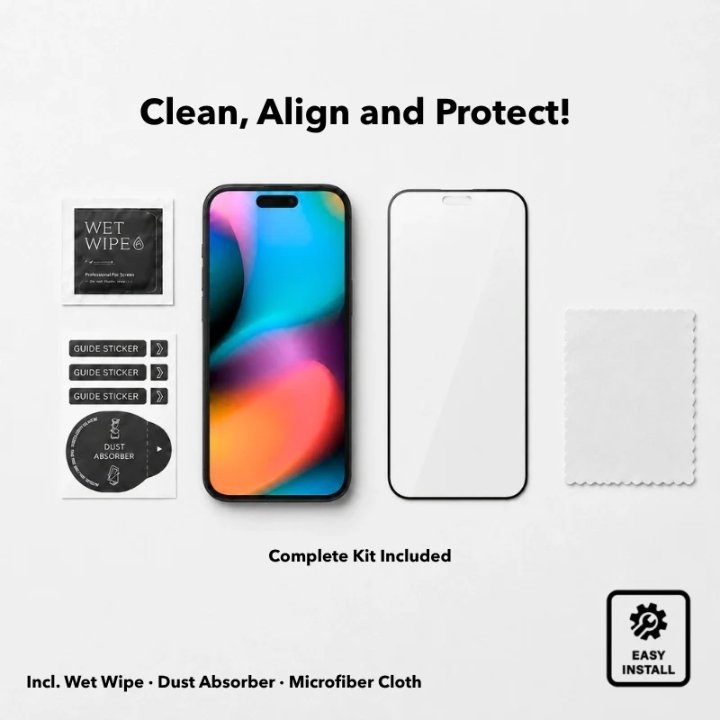 Verre de protection pour iPhone 18 Pro Max, plein écran