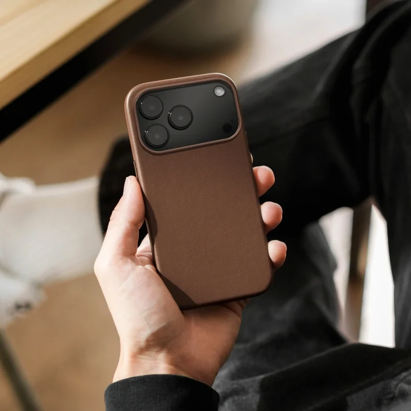 Étui en cuir vegan pour iPhone 18 Pro