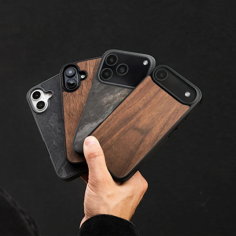 Coque iPhone 18 Pro Max en noyer avec MagSafe