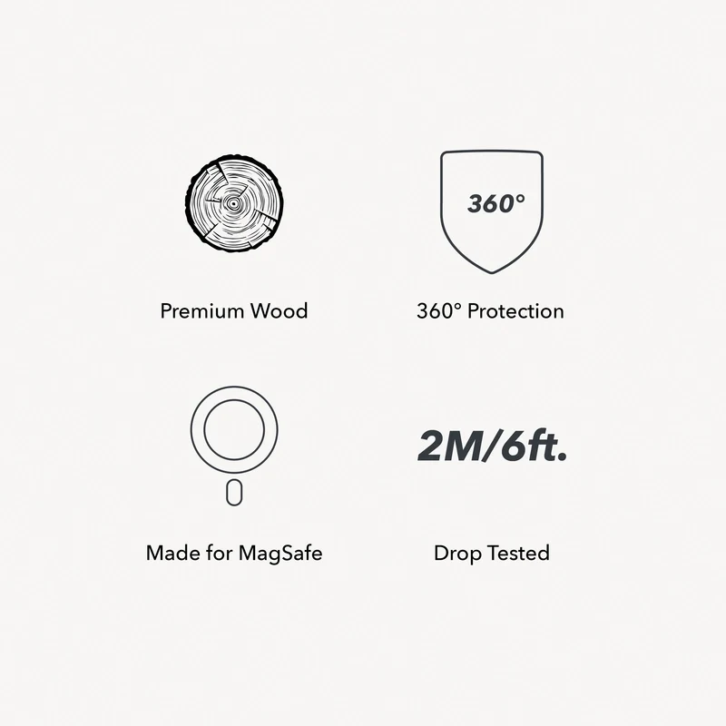 Coque iPhone 18 Pro Max en noyer avec MagSafe
