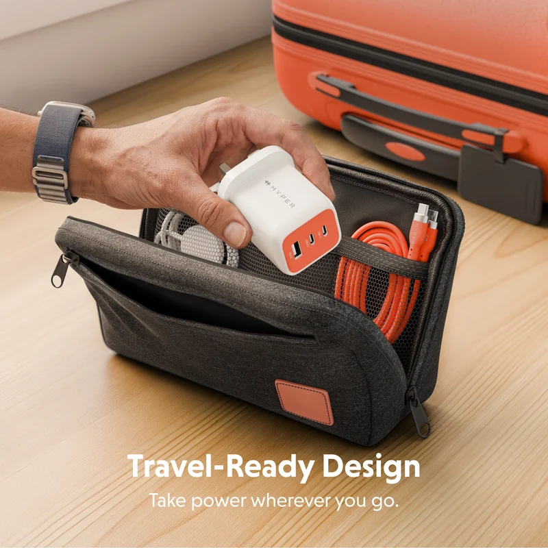 Chargeur GaN HyperJuice Flex 65 W - Orange (Royaume-Uni)