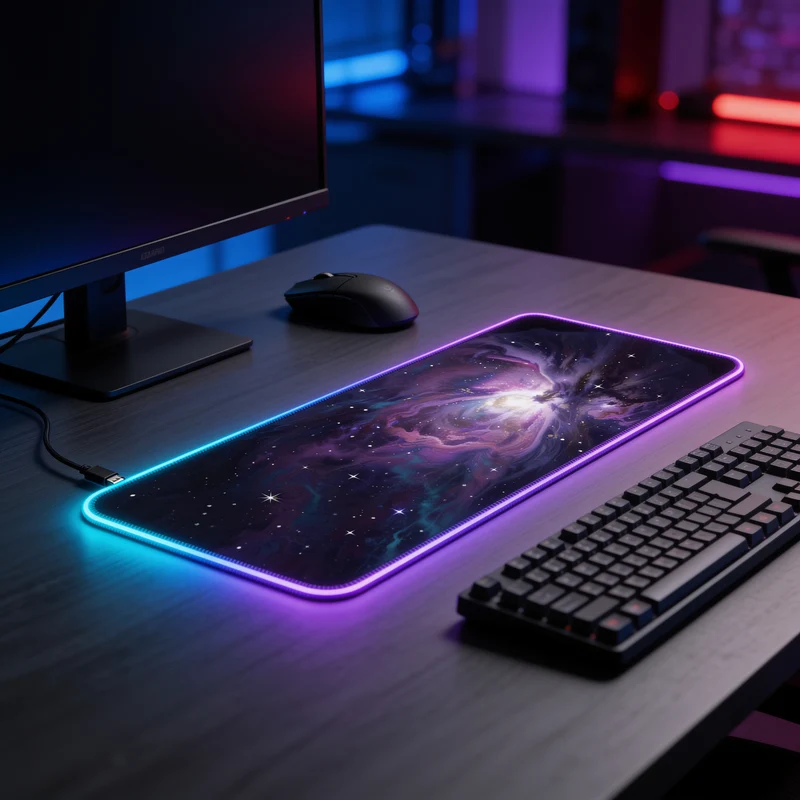 Custom RGB Mouse Pad — Your Image, LED Backlit | PopMyPad