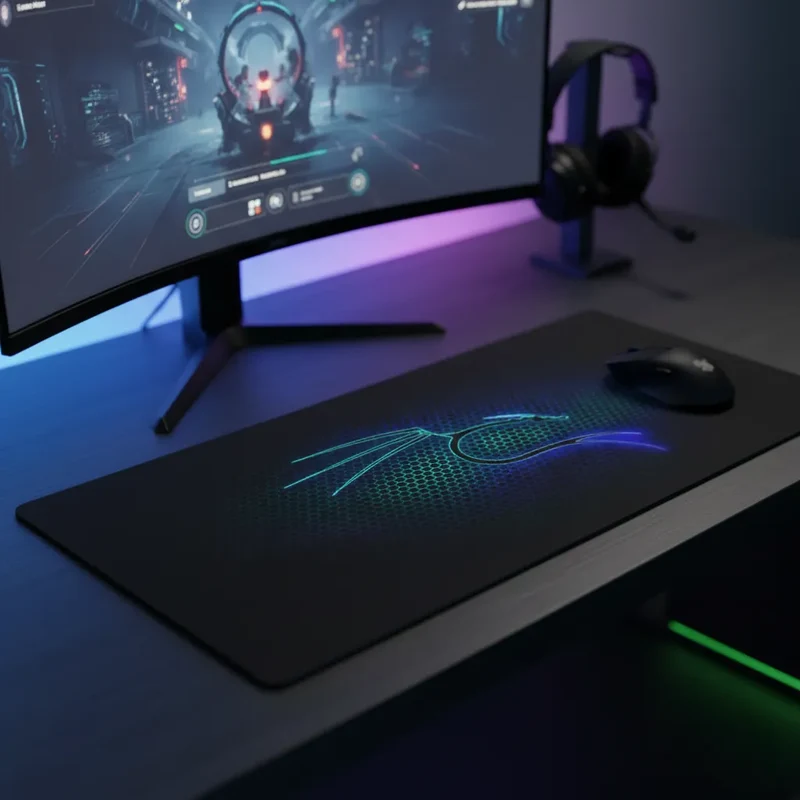 XXL Geometric Gaming Mouse Pad — Cybernetic Dragon | PopMyPad