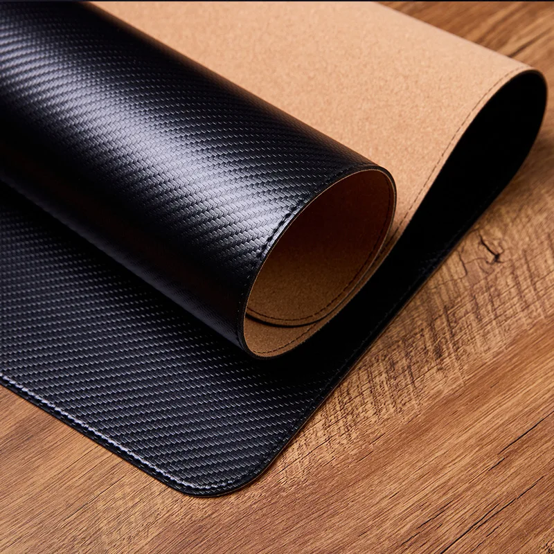 Carbon Cork Mouse Pad — Natural Large Deskmat | PopMyPad