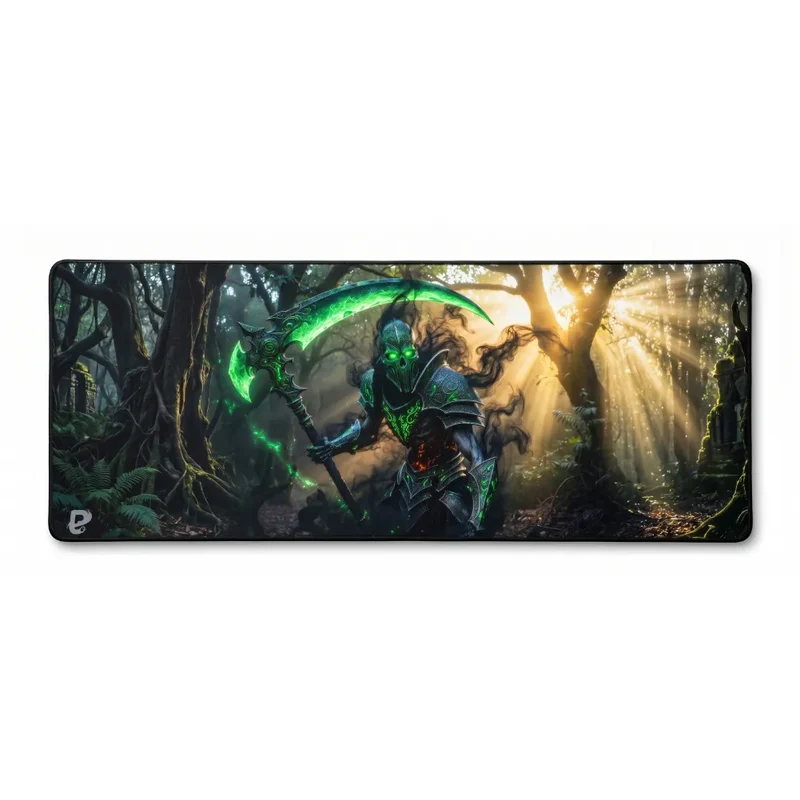 XXL Gaming Desk Mat — Neon Green Reaper, Ysgareth | PopMyPad