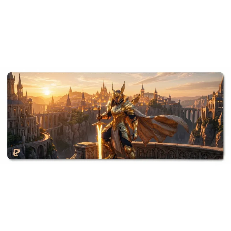 XXL Mouse Pad - Golden Knight - Ser Aldric | PopMyPad