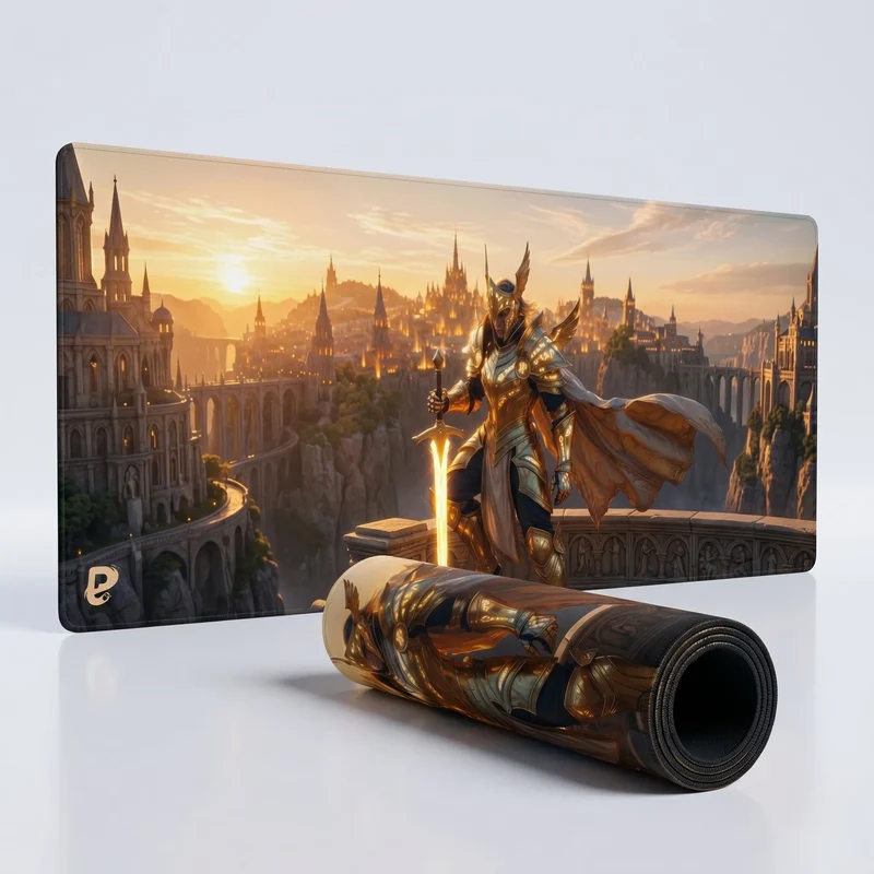 XXL Mouse Pad - Golden Knight - Ser Aldric | PopMyPad