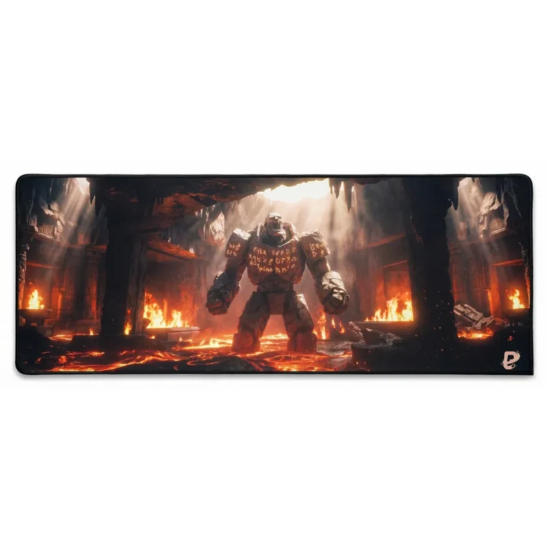 XXL Gaming Desk Mat — Lava Golem, Kthon | PopMyPad