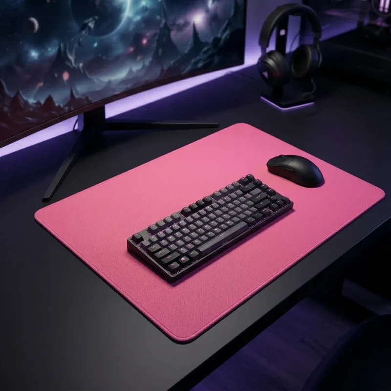 Tapis de Souris Gamer Speed Rose Néon — 45 × 40 cm | PopMyPad