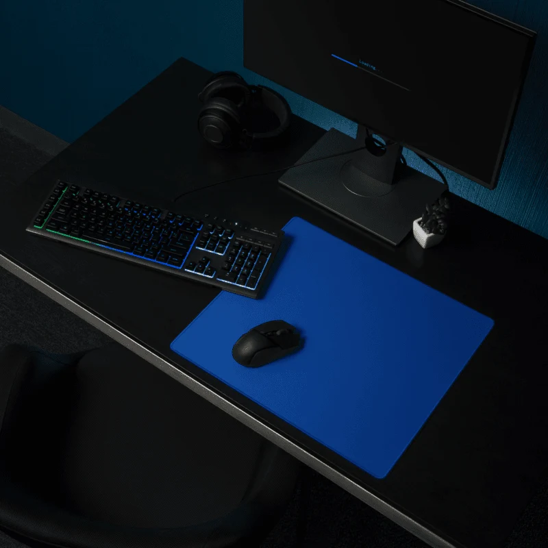 Tapis De Souris Carré Bleu