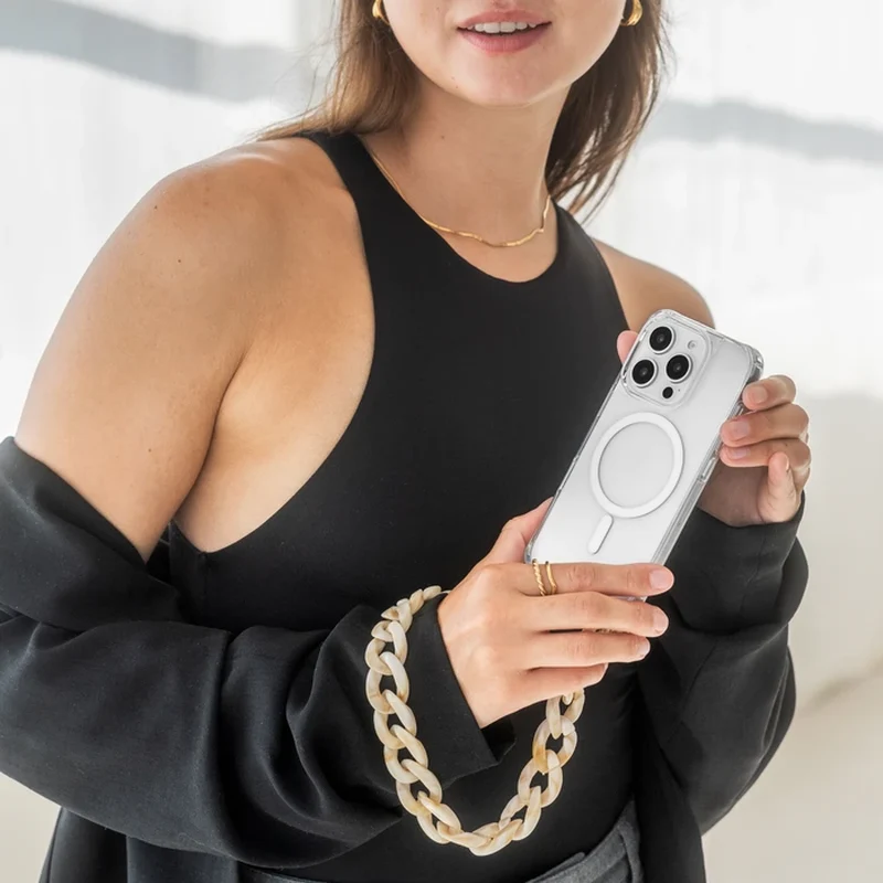 iPhone 17 Pro Max Chaîne pour téléphone portable Transparent MagSafe
