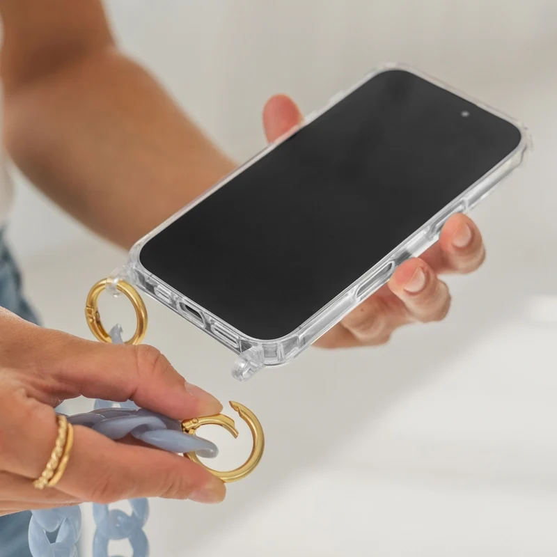 iPhone 15 Pro Chaîne pour téléphone portable Transparent MagSafe