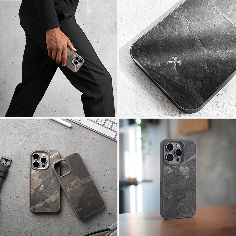 iPhone 17 Pro Max étui en pierre avec MagSafe