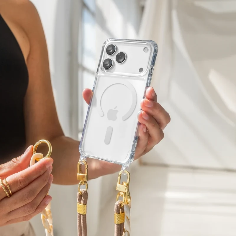 iPhone 17 Pro Max Chaîne pour téléphone portable Transparent MagSafe