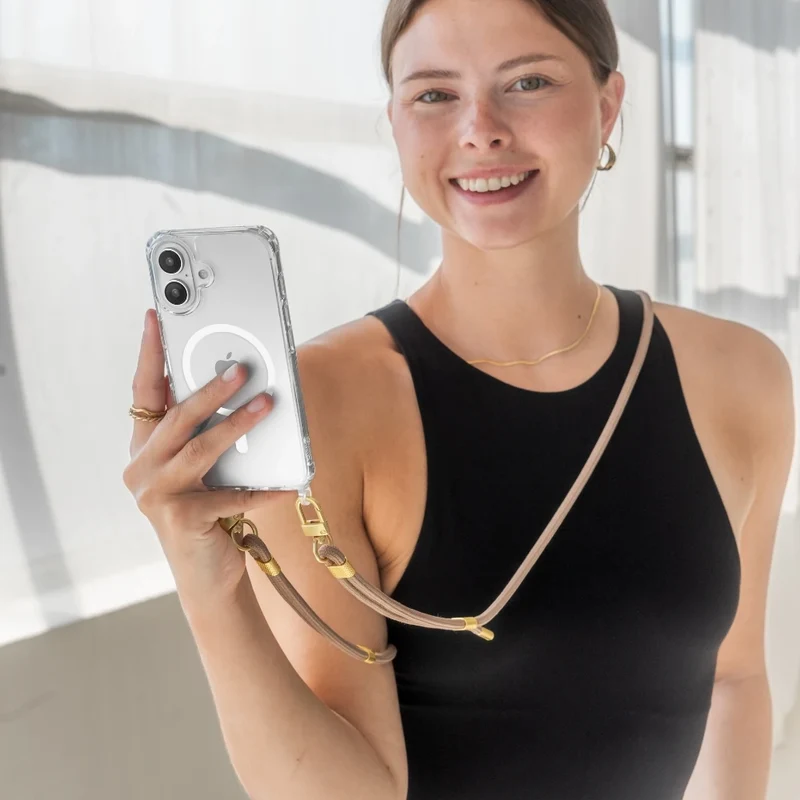 iPhone 17 Pro Max Chaîne pour téléphone portable Transparent MagSafe