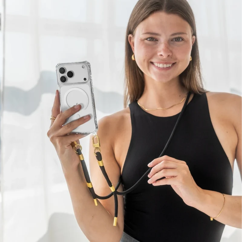 iPhone 17 Pro Max Chaîne pour téléphone portable Transparent MagSafe