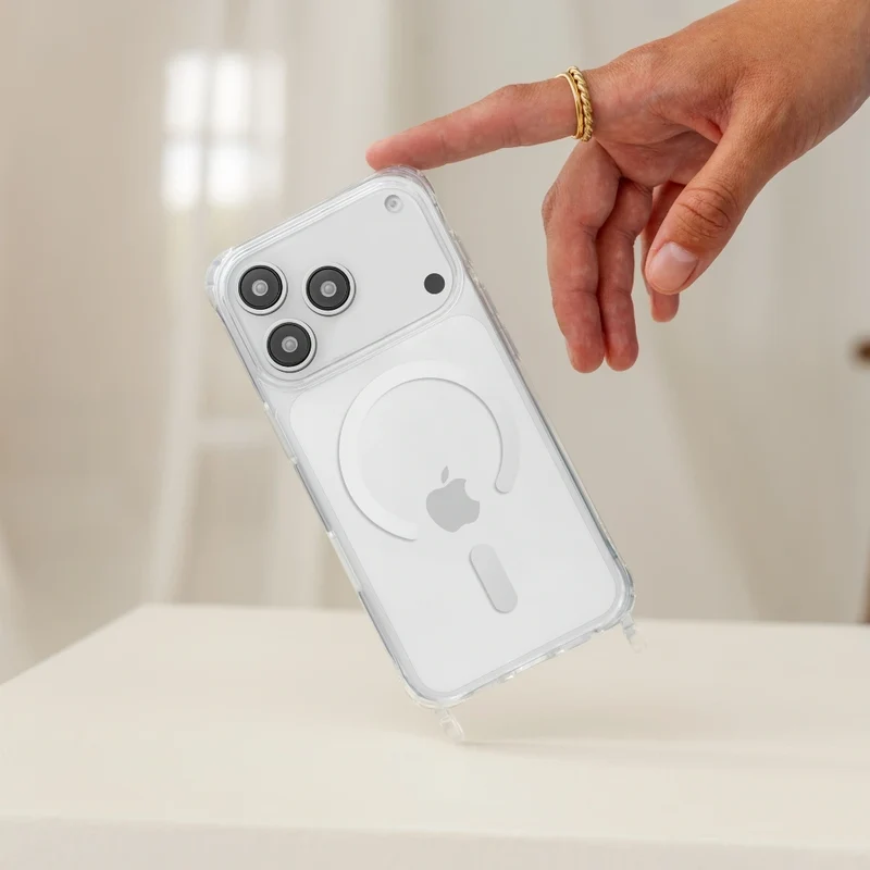 iPhone 17 Pro Max Chaîne pour téléphone portable Transparent MagSafe