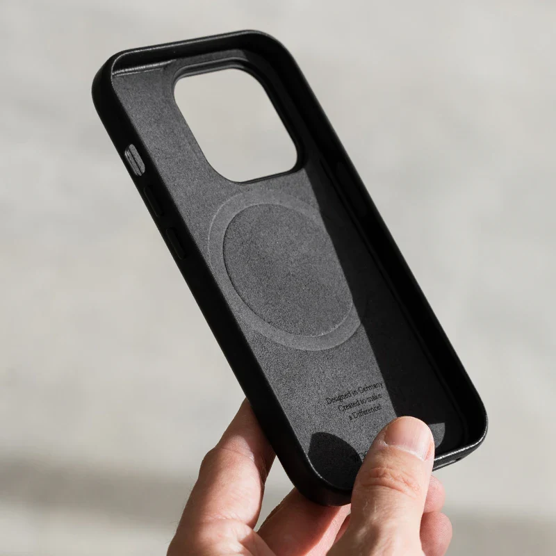 iPhone 14 Pro étui en cuir Vegan
