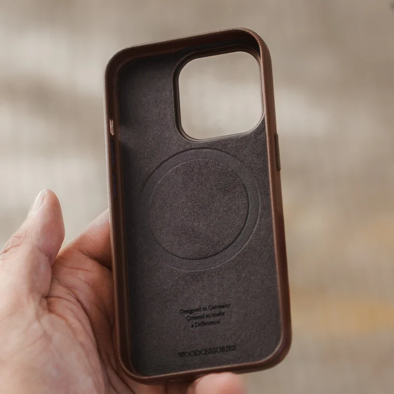 iPhone 14 Pro étui en cuir Vegan
