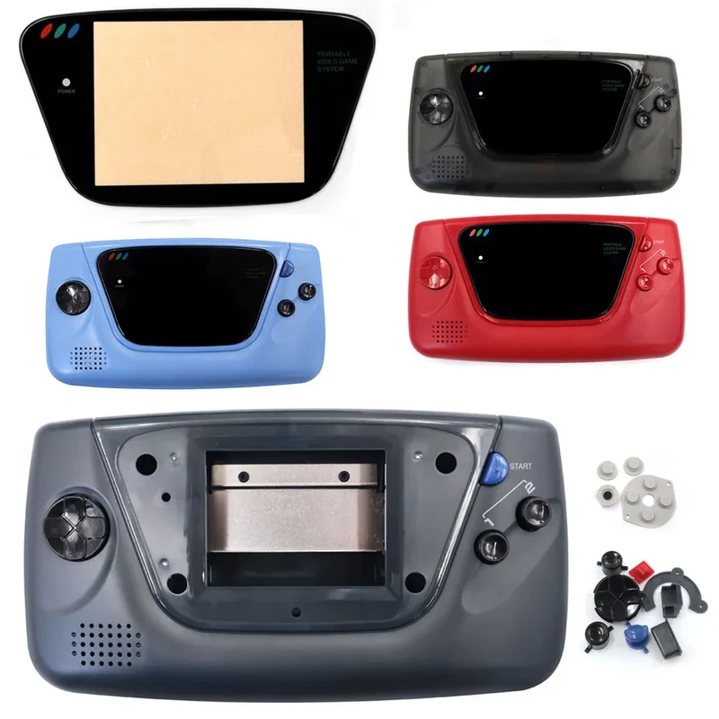 Coque complète Game Gear Hispeedido — boutons, membranes et vitre en verre