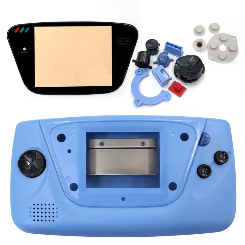 Coque complète Game Gear Hispeedido — boutons, membranes et vitre en verre