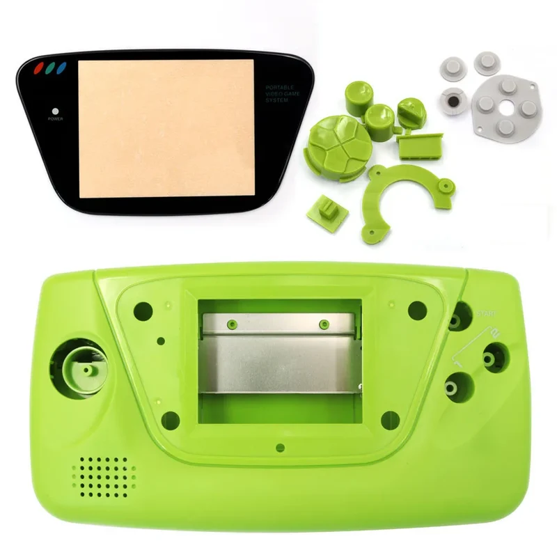 Coque complète Game Gear Hispeedido — boutons, membranes et vitre en verre