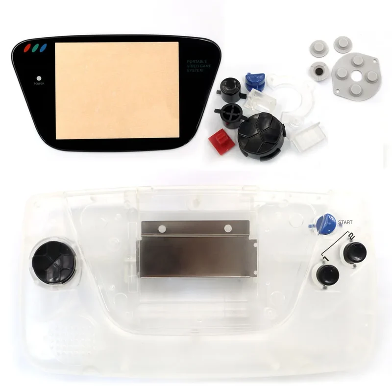 Coque complète Game Gear Hispeedido — boutons, membranes et vitre en verre