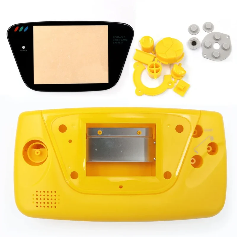 Coque complète Game Gear Hispeedido — boutons, membranes et vitre en verre