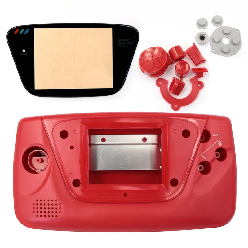 Coque complète Game Gear Hispeedido — boutons, membranes et vitre en verre