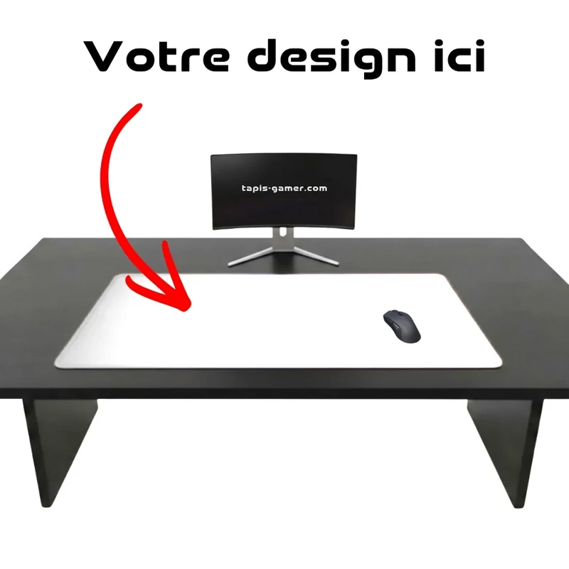 Tapis de bureau - Personnalisé avec photo et texte