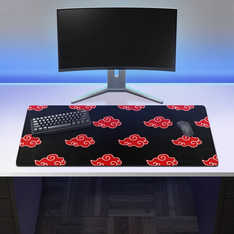 Tapis de bureau - "Nuages Rouges"