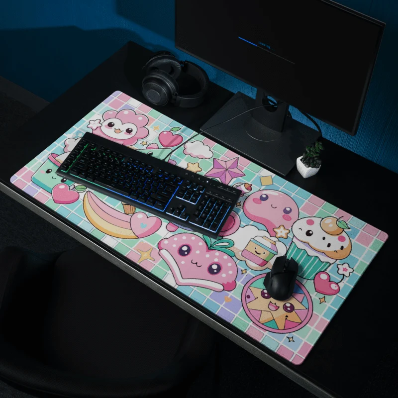 Tapis De Souris Kawaii Stickers Fruités Pastel