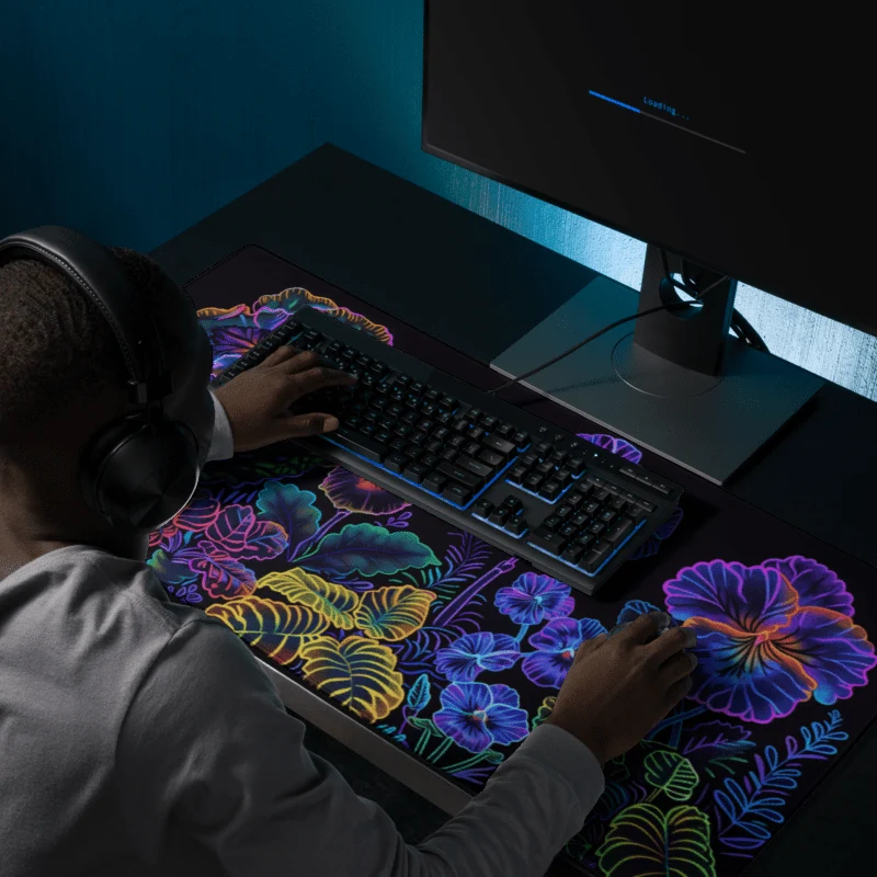 Tapis De Souris Original Fleurs Lumineuses