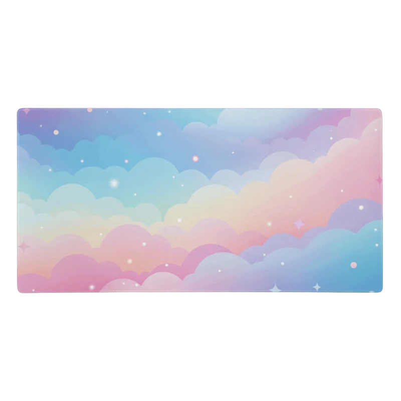 Tapis De Souris Kawaii Nuages Pastel