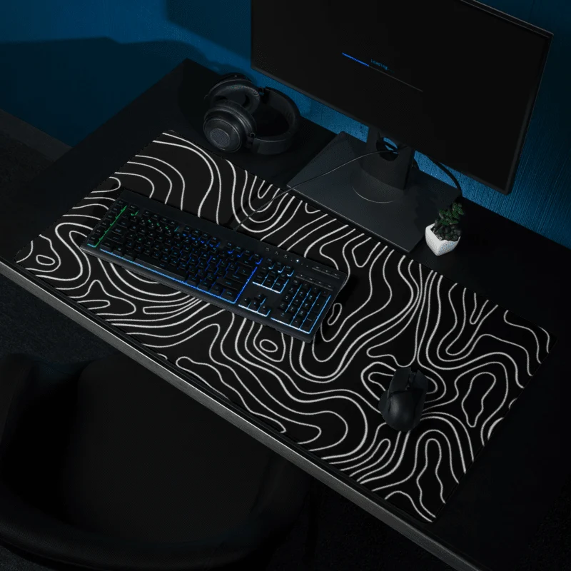 Tapis De Souris Bureau Noir & Blanc