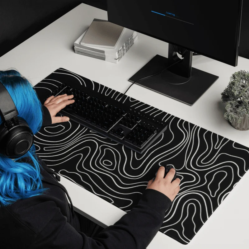 Tapis De Souris Bureau Noir & Blanc