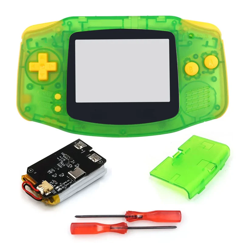 Coque GBA Hispeedido avec batterie rechargeable — pour écran IPS V2 ou V5