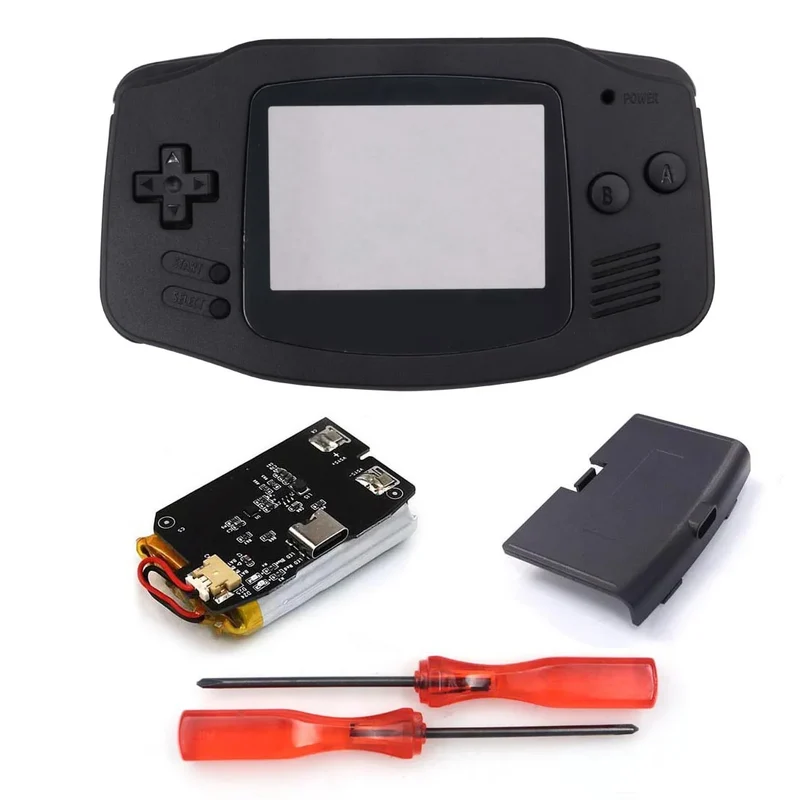 Coque GBA Hispeedido avec batterie rechargeable — pour écran IPS V2 ou V5
