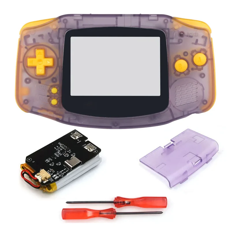 Coque GBA Hispeedido avec batterie rechargeable — pour écran IPS V2 ou V5