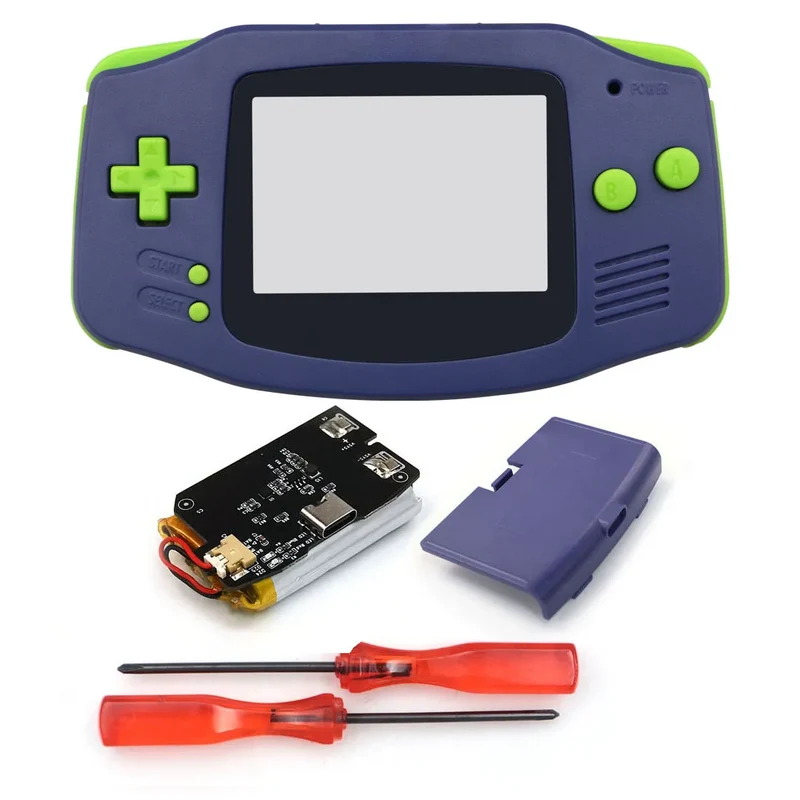 Coque GBA Hispeedido avec batterie rechargeable — pour écran IPS V2 ou V5