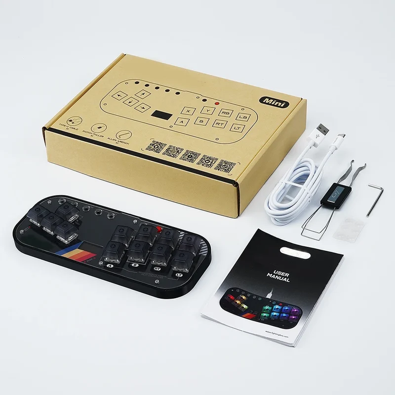 Hitbox mini Flatbox V3 pour PC, Switch et PS4 — interrupteurs mécaniques au choix