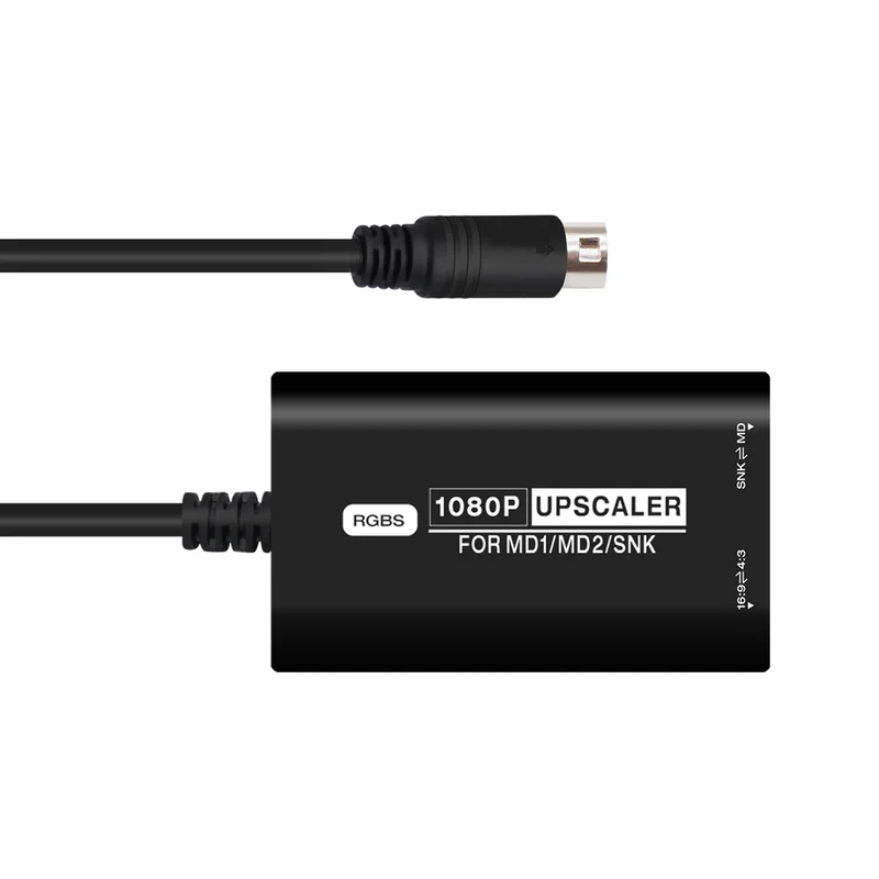 Convertisseur HDMI pour Mega Drive 1, 2 et Neo Geo — RGBS vers 1080p, 4:3 ou 16:9