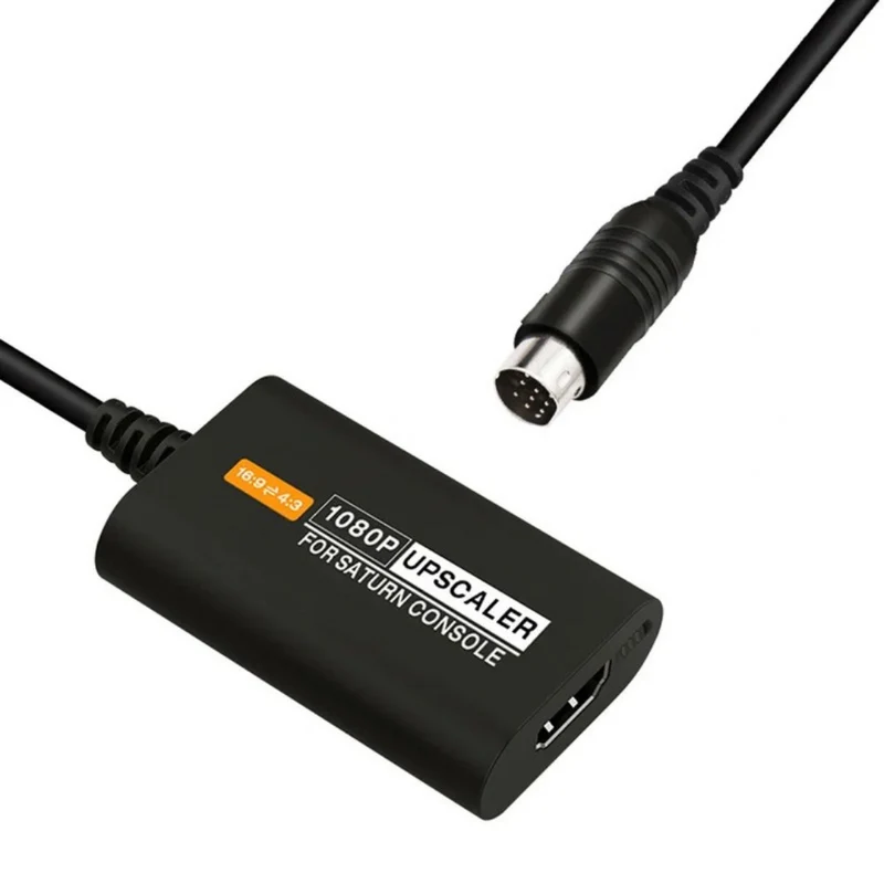 Convertisseur HDMI pour Saturn — entrée S-vidéo, format 4:3 ou 16:9