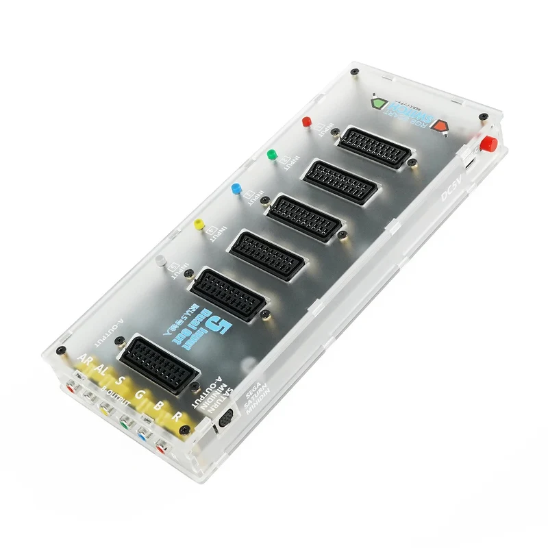 Commutateur péritel RGB 5 en 1 — péritel, RGBS sur RCA et mini-DIN Saturn