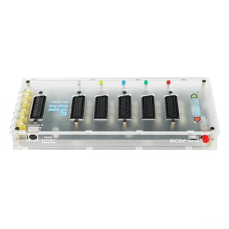 Commutateur péritel RGB 5 en 1 — péritel, RGBS sur RCA et mini-DIN Saturn
