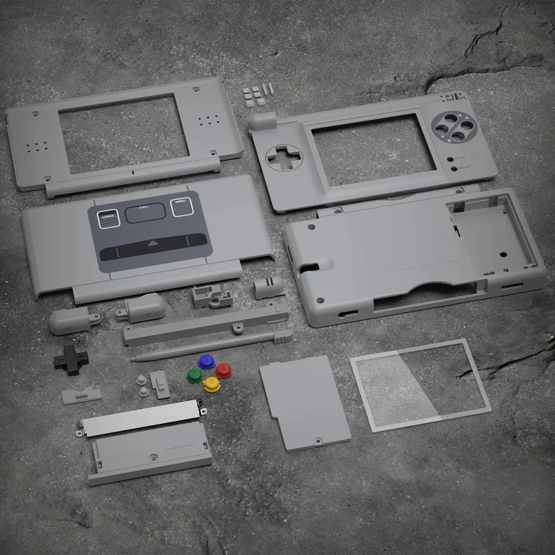 Coque complète eXtremeRate pour DS Lite — boutons, lentille et outils inclus