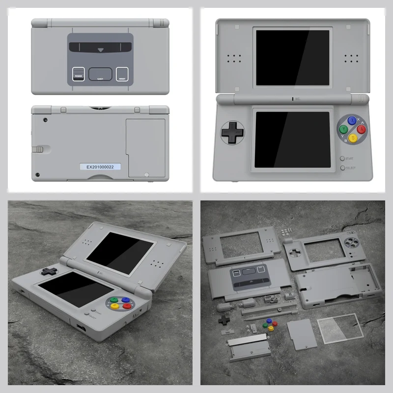 Coque complète eXtremeRate pour DS Lite — boutons, lentille et outils inclus