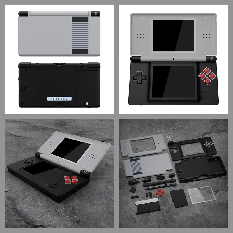 Coque complète eXtremeRate pour DS Lite — boutons, lentille et outils inclus