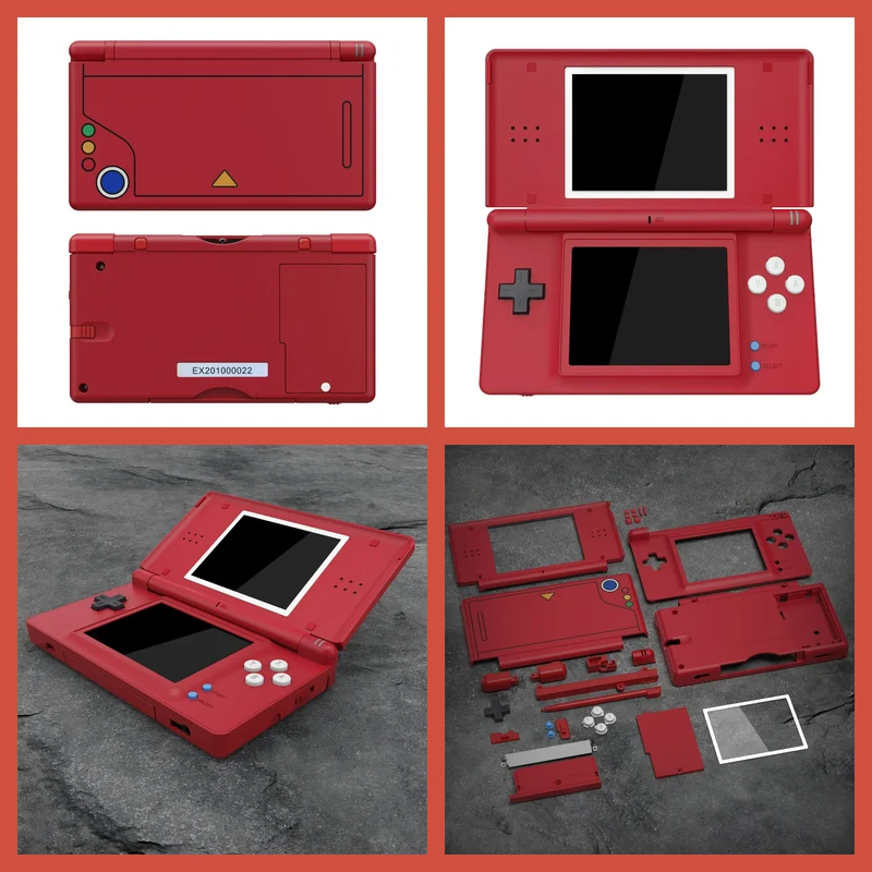 Coque complète eXtremeRate pour DS Lite — boutons, lentille et outils inclus