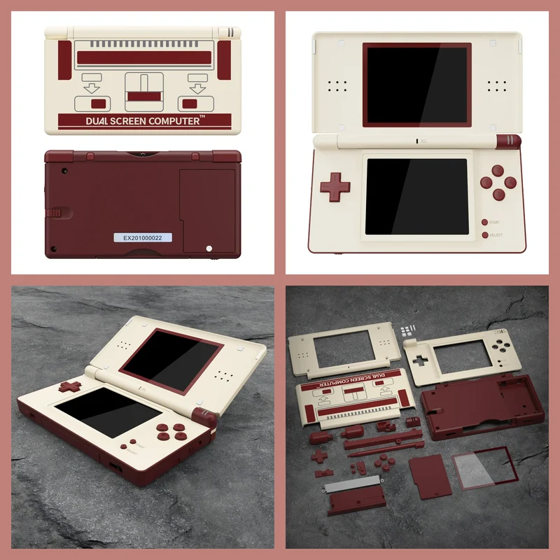 Coque complète eXtremeRate pour DS Lite — boutons, lentille et outils inclus